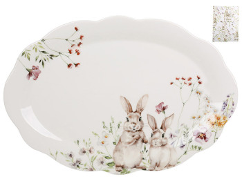 Блюдо фарфоровое овальное Spring Story, 35,7×24,5см