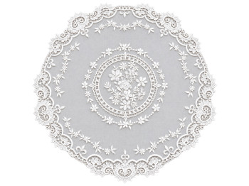 Салфетка сервировочная кружевная Lace Garland, молочно-белая, 40 см