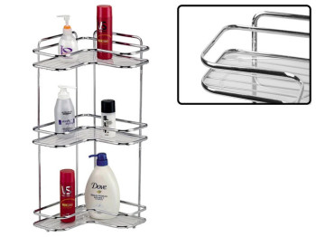 Полка 3-ярусная угловая Besser хромированная 27х27х62,5см