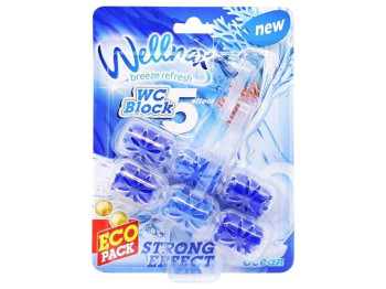 Туалетный блок Wellnax Strong Effect, с ароматом океана, 2х57г