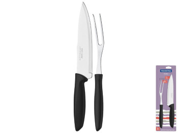 Набор Tramontina Plenus Black, нож-17,8см, вилка для мяса (цена за набор 2шт) 7891112229228