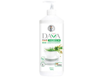 Засіб для миття посуду Dava Balance Eco Dishwasher, біорозкладна формула, без фосфатів, 1000г