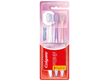 Набор зубных щеток Colgate Gentle Clean Sensitive, мягкие, 3шт, (цена за набор)