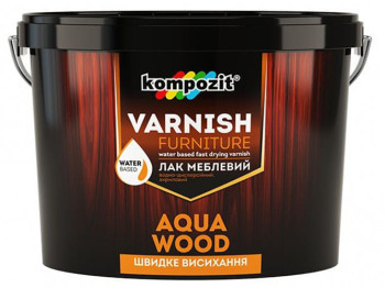 Лак меблевий, глянцевий Kompozit Aqua Wood 2,5л (Композит Аква Вуд)