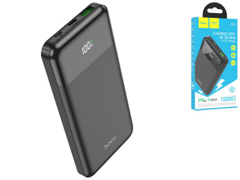 Power Bank Hoco J102 Cool figure PD20W+QC3.0 10000 mAh, Колір Чорний