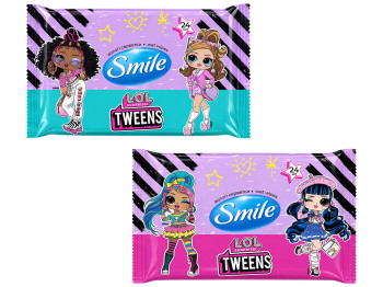 Вологі серветки Smile MGA LOL Tweens, бавовна, 24 шт