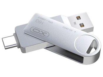 USB Flash накопитель XO DK03 USB3.0+Type C 64GB Цвет Стальной