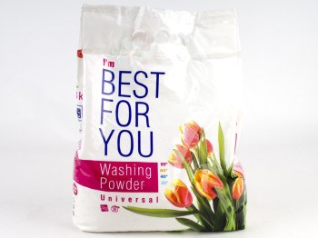Стиральный порошок бесфосфатный универсальный "Best for You" 3кг (пакет) Чехия
