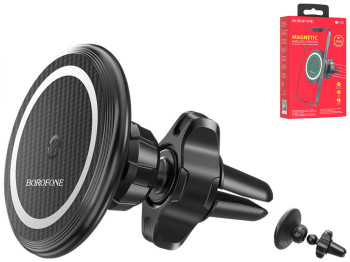 Автотримач Borofone BH45 Magnetic Wireless 15W Колір Чорний