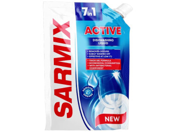Гель для миття посуду Sarmix Актив 7 в 1, безфосфатний, 450мл, дойпак