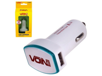 Автомобильное зарядное устройство VOIN, C-2026W, 2USB (12/24V - 5V 2,4A)