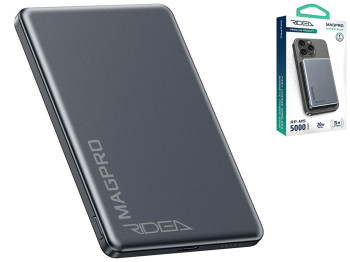 Мобильная Батарея Ridea RP-M5 MAGPRO QC/PD 20W, QI 15W with Magnetic 5000mAh, цвет Серый