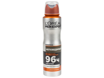 Дезодорант-антиперспирант L'oreal Men для тела "Непобедимая защита" 96 часов 150мл