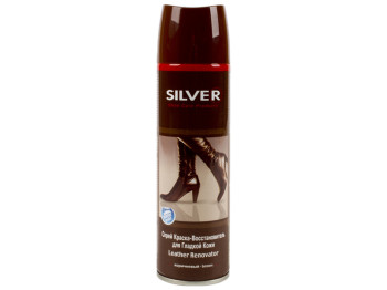 Спрей-фарба відновлююча Silver Pr для гладкої шкіри (Коричневий колір) 250мл