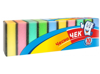 Губки кухонная чесноЧек 7,5х2,3х5 10шт