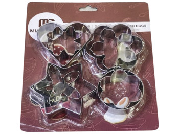 Формочки фигурные для печенья Floral, 16,5х24см (цена за набор 8шт)