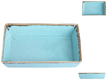Салатник прямоугольный Porland Turquoise, 13см