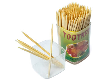 Зубочистки бамбуковые, 150шт (цена за тубус 1шт)