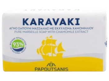 Мыло твёрдое Karavaki ромашка, 93% натуральных компонентов, аромат цветочный, 125 г