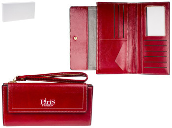 Кошелек женский кожзам. красный "Paris Fasion" 19х2,5х9,5см