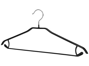 Вішалка Idea Home, метал із гумовим покриттям, 45×20×1,2см, колір чорний