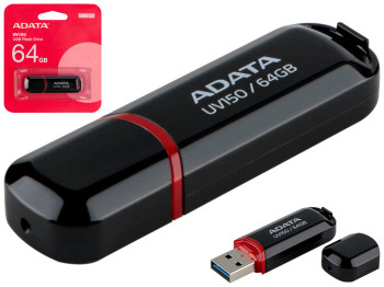USB флеш-накопитель 3.2 A-Data UV150 64Gb, цвет черный