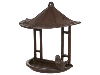 Кормушка для птиц, чугун, 23,5×11×24см, цвет коричневый