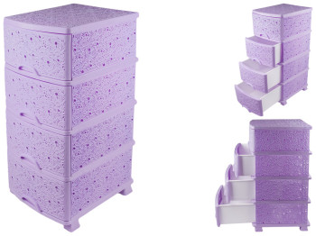 Комод "Ажур - люкс" (колір - бузковий) Efe plastics 47,5х37х91см