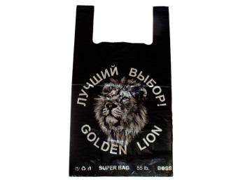 Кулек с ручками типа "майка" "GOLDEN LION" (100шт) 30x55
