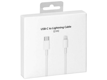 Кабель USB Apple Type-C to Lightning 2m 1:1, Цвет Белый