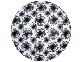 Тарілка супова Річчо, порцеляна, 22,5см, колір чорно-білий