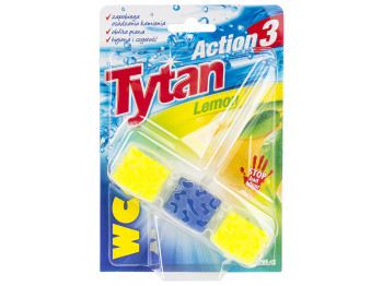 Средство освежающее блок для унитаза Action 3 "Tytan" (лимон)