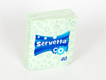 Салфетки "Servetta" зеленые 21x24см (40л)