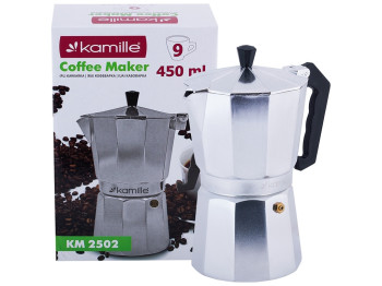 Кофеварка гейзерная Kamille (9 порций) алюминий 450мл