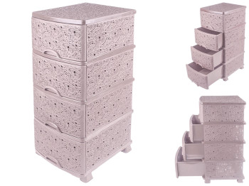 Комод Ажур - люкс (цвет - капучино) Efe plastics 47,5х37х91см