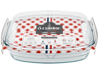 Каструля з кришкою O Cuisine Vidrio, боросилікатне скло, 6,7 л (4,4 л + 2,3 л), 37×22х10см