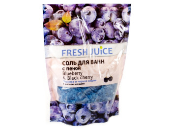 Сіль для ванни Fresh juice Blueberry&black cherry з піною дойпак 500мл