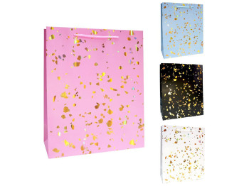 Пакет подарочный бумажный L Glitter, 44х31х12см
