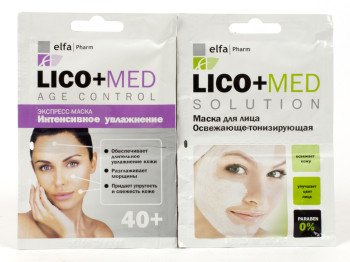 Експрес-маска "Elfa Pharm" - Lico+Med інтенс.зв.40+ 20мл (33226)+Lico+Med освіж.-тоніз. 20мл (33264)