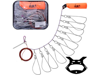 Кукан Sams Fish на 10 отводов с поплавком 8.5м