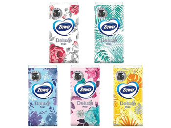 Носові хустинки Zewa Deluxe Le, 3х шарові (ціна за упаковку 10 хустинок)