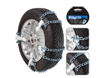 Противоскользящие цепи Vitol NLE-38, стальные, 4 шт., универсальные, кейс