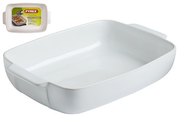 Форма для запекания Pyrex Signature, 35x25см, прямоугольная, керамическая, белая, 3426470272425
