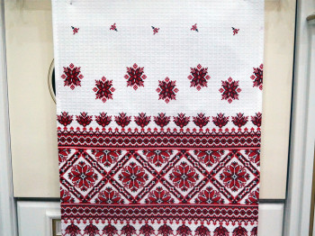 Рушник кухонний 100% бавовна "Вишиванка червона" 41x72см