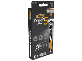 Бритва с 4 сменными кассетами BIC Flex 5 Hybrid 5 лезвий (цена за набор 1шт)