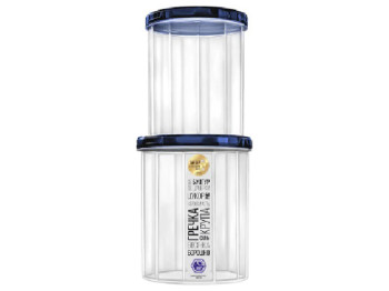 Контейнери харчові для сипучих продуктів з різьбленням D12,5x15,5см 1л/1,5л (ціна за набір 2пр) NP-8