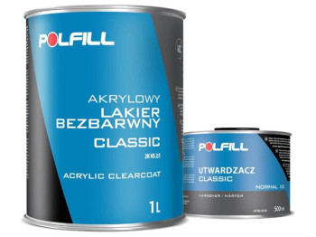 Лак 2К 2:1 HS Classik Polfill, 1л + затвердитель, 500мл (43140+43142)