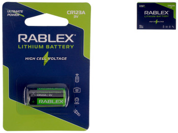 Батарейка литиевая RABLEX, 3V, CR123A (цена за блистер 1шт) 4819840000264