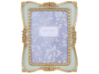 Фоторамка 12,5x17,5см, зелена із золотом