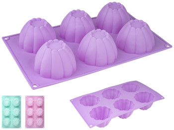 Форма силиконовая Кексы на 6 емкостей 29,8х17,2х5см